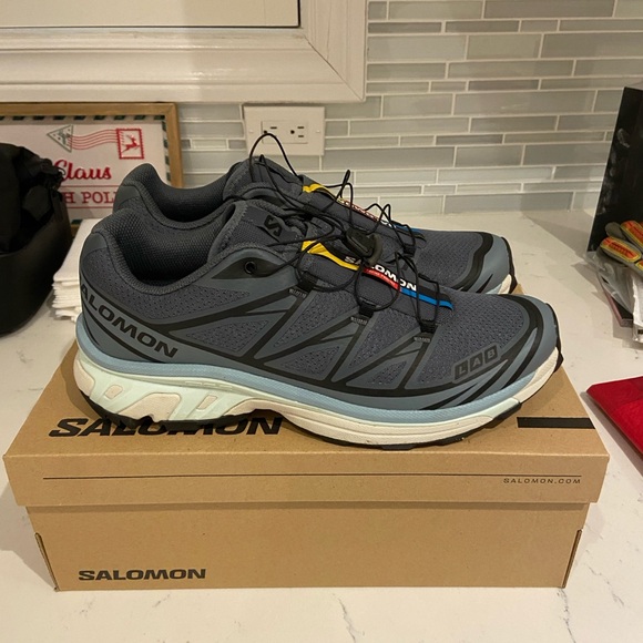 Salomon XT-6 Blue and Black Trail Shoes - Picture 1 of 3